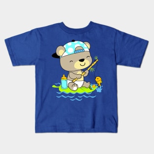 ABDL Baby Bear Fishing Kids T-Shirt